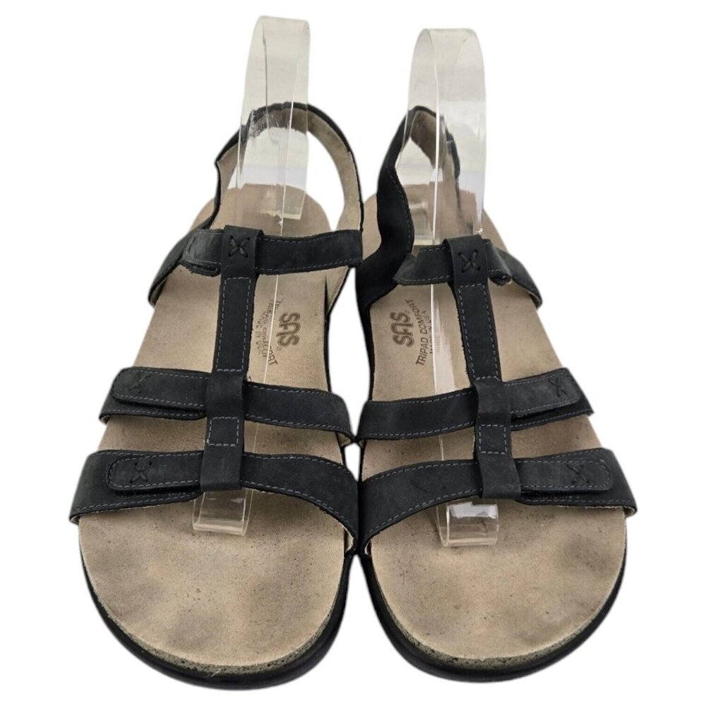 SAS Sandals Women's Size 10.5 Sorrento Black Leather Strap Shoes Comfort Shoes